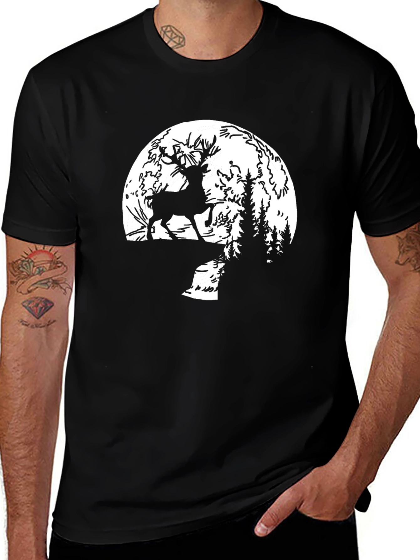 Deer Silhouette Graphic Tee