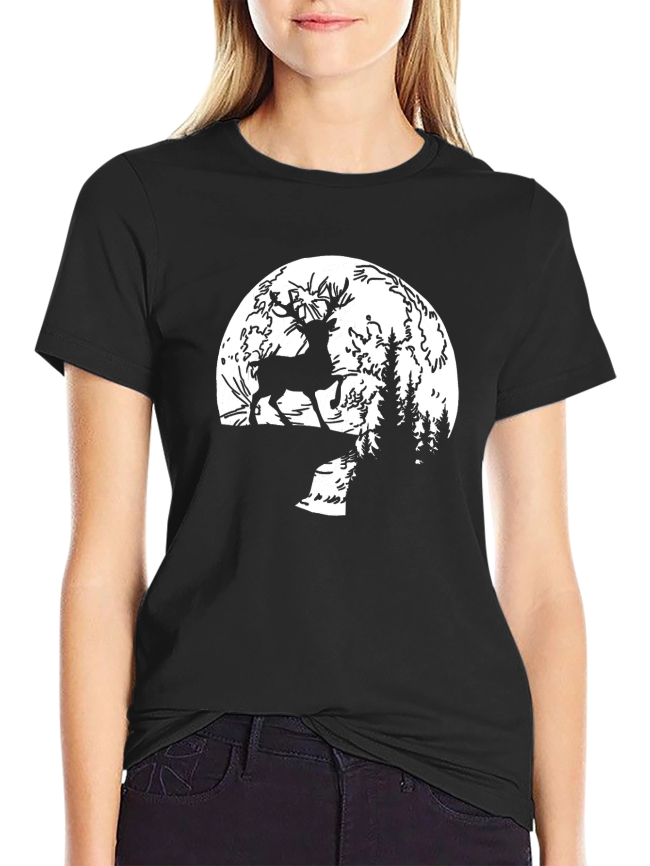 Deer Silhouette Graphic Tee
