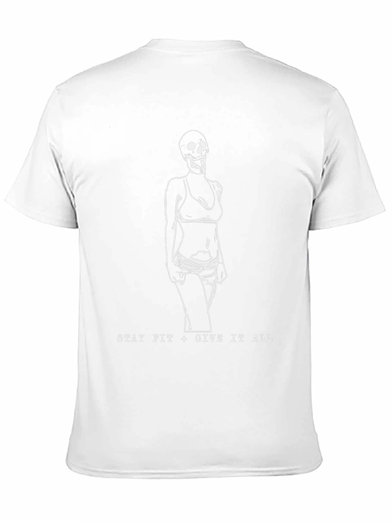 Stay Fit Skeleton T-Shirt - Unique Graphic Tee