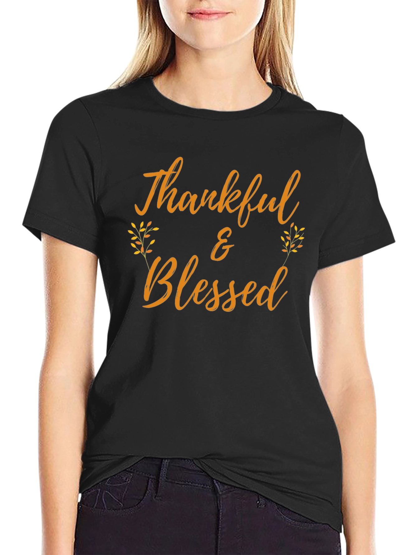 Thankful & Blessed Graphic T-Shirt