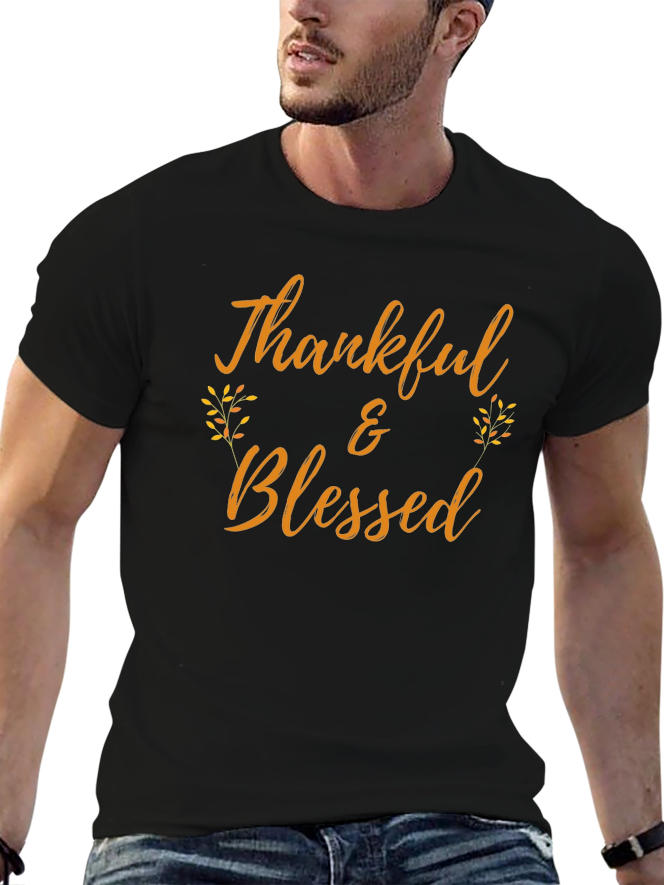 Thankful & Blessed Graphic T-Shirt