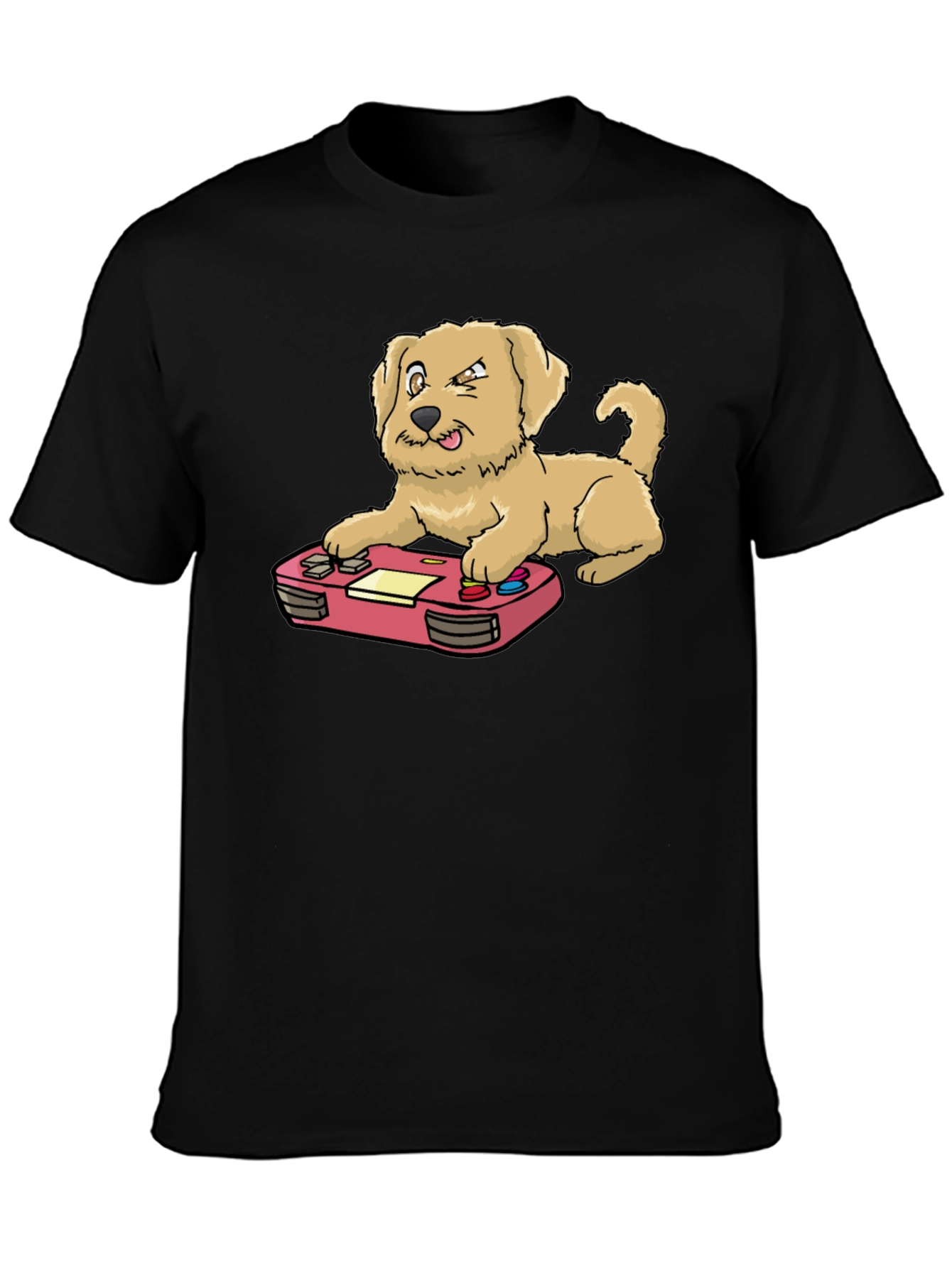 Dog Gamer Graphic Tee - Black