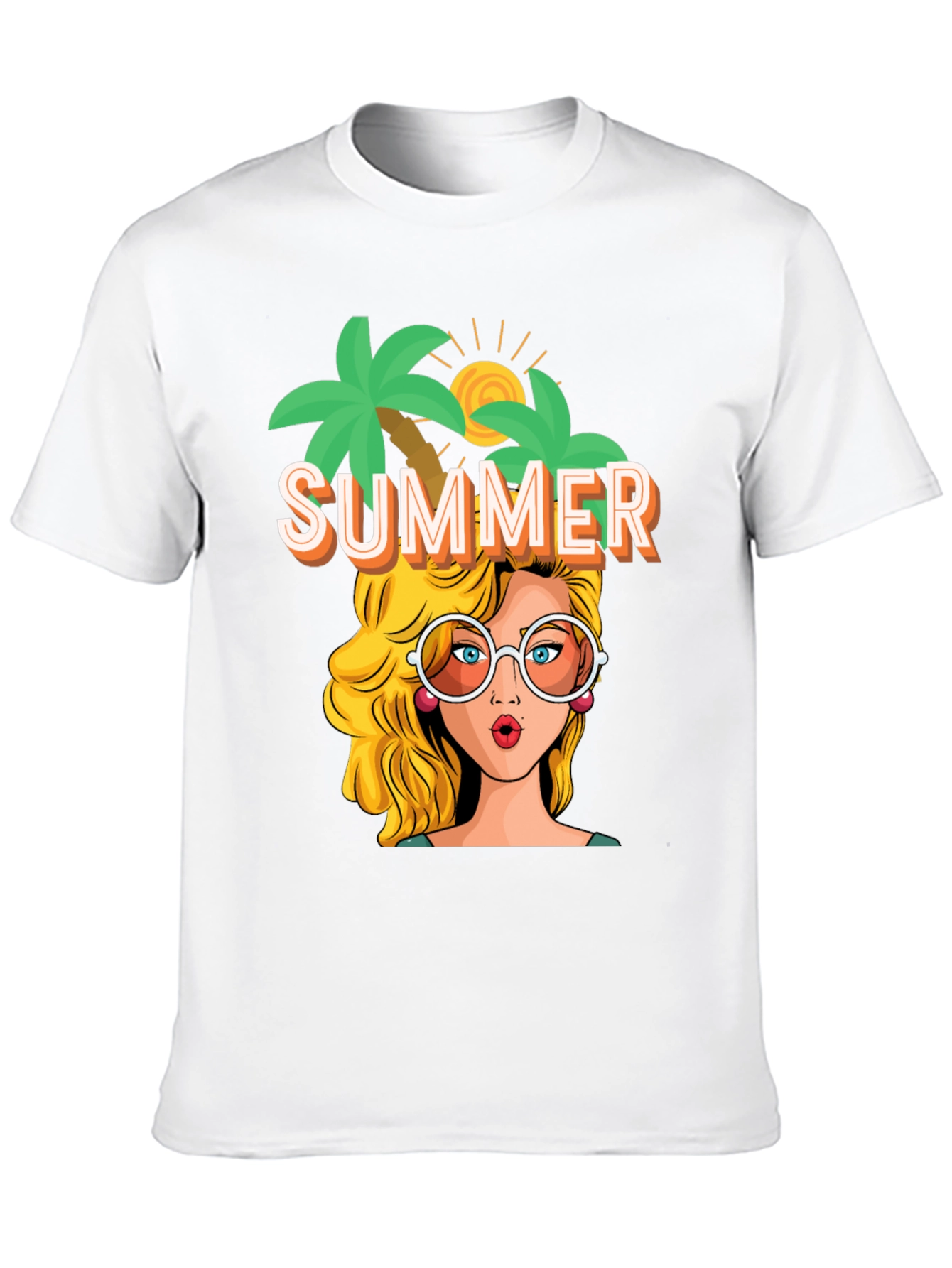 Summer T-Shirt Pop Art Graphic Tee Vacation Vibes