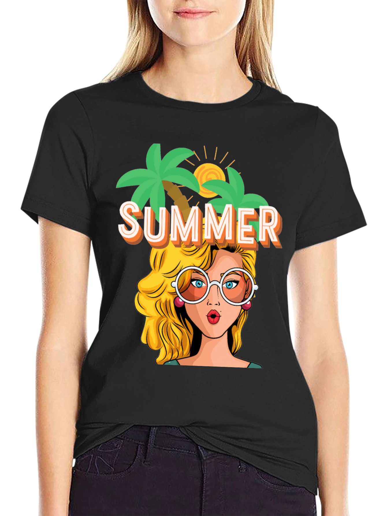 Summer T-Shirt Pop Art Graphic Tee Vacation Vibes