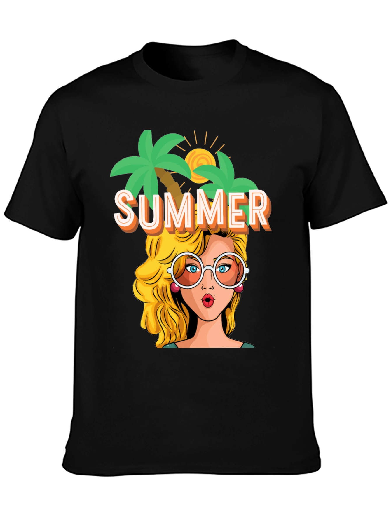 Summer T-Shirt Pop Art Graphic Tee Vacation Vibes