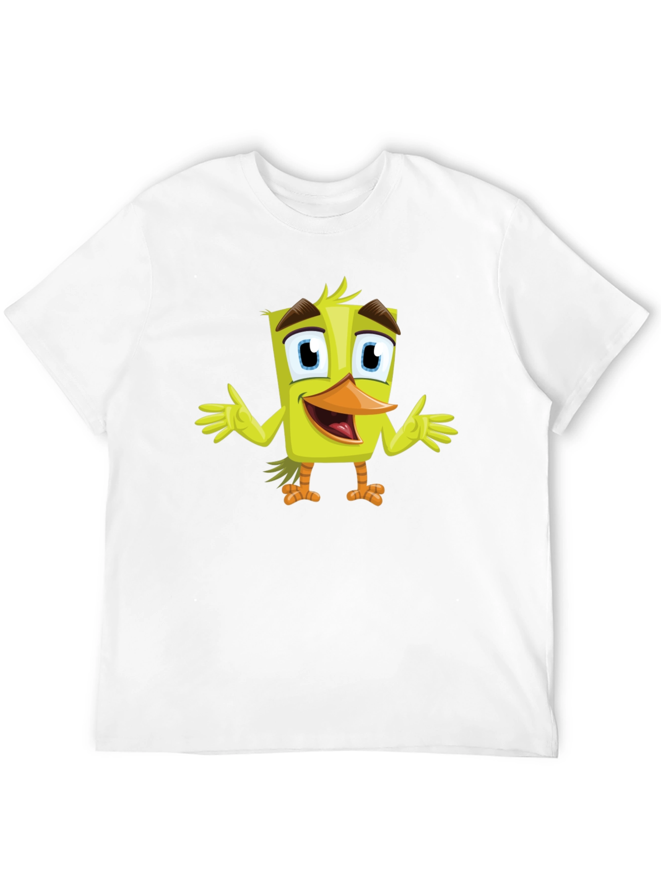Cartoon Duck Graphic Tee - Black Unisex T-Shirt