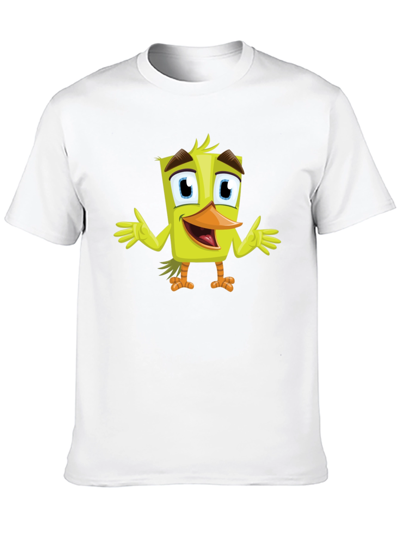 Cartoon Duck Graphic Tee - Black Unisex T-Shirt