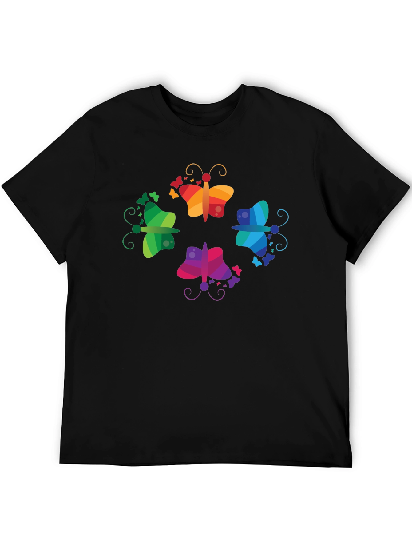 Rainbow Butterfly Graphic Tee - Fun & Vibrant