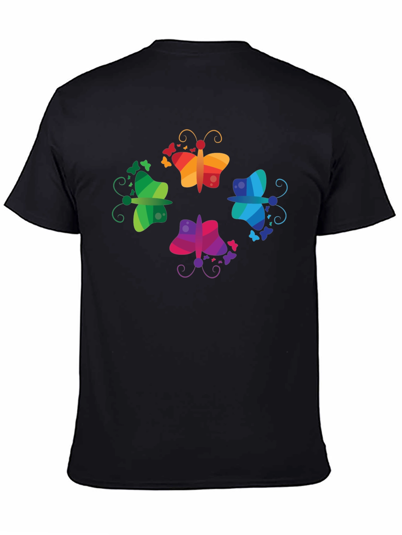 Rainbow Butterfly Graphic Tee - Fun & Vibrant