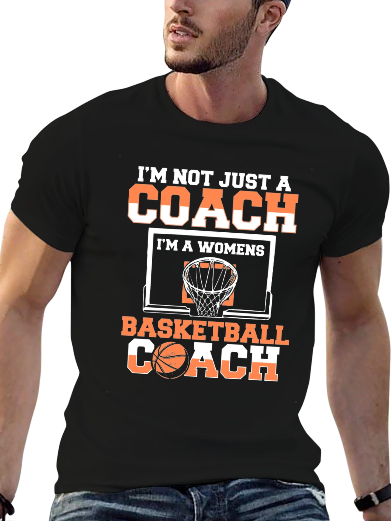 Womens Basketball Coach Graphic T-Shirt
