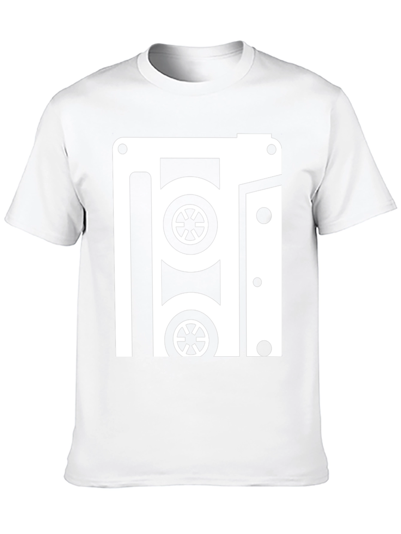 Retro Cassette Tape Graphic Tee - Black
