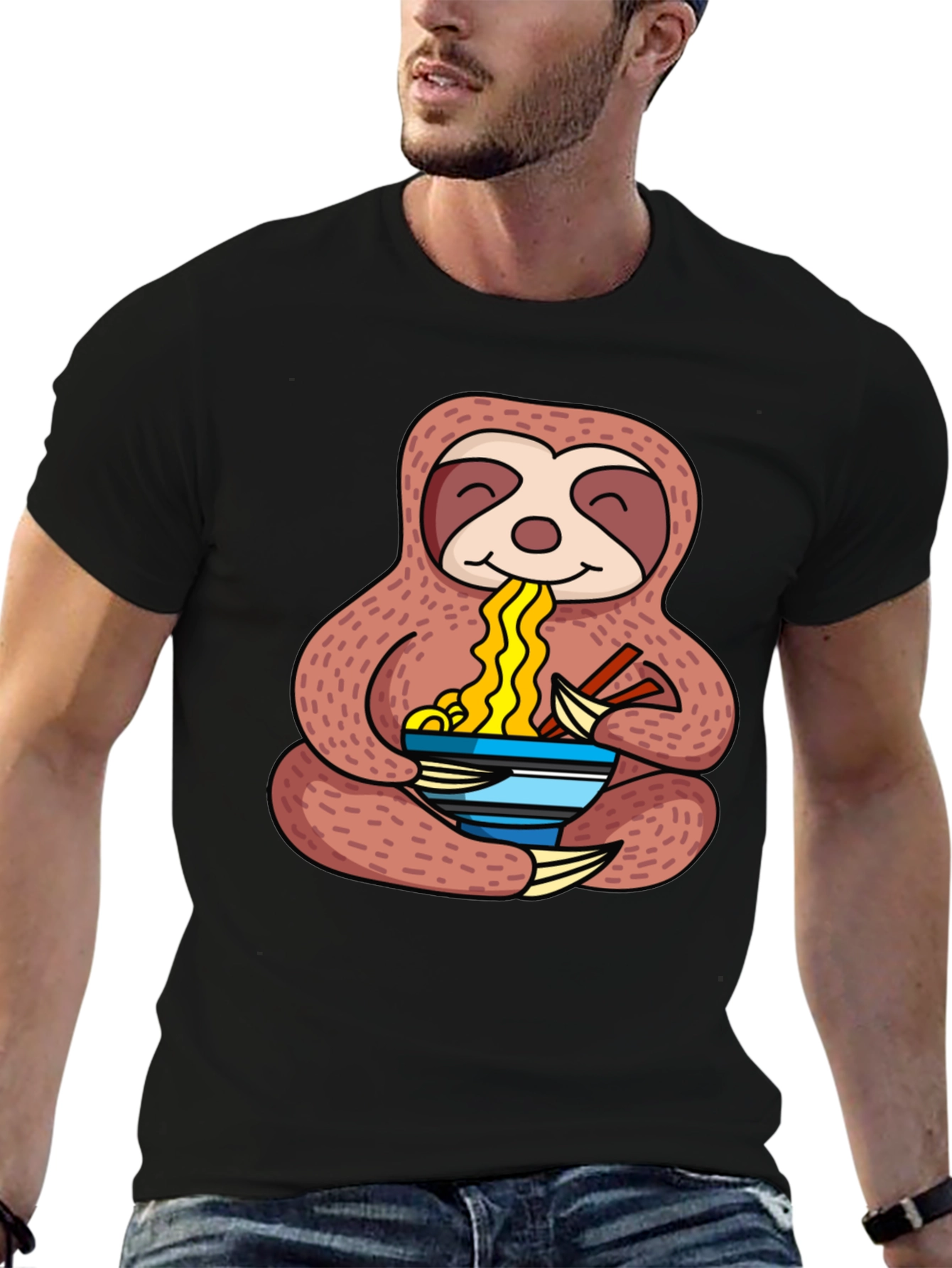 Sloth Ramen T-Shirt - Noodles Lover Tee