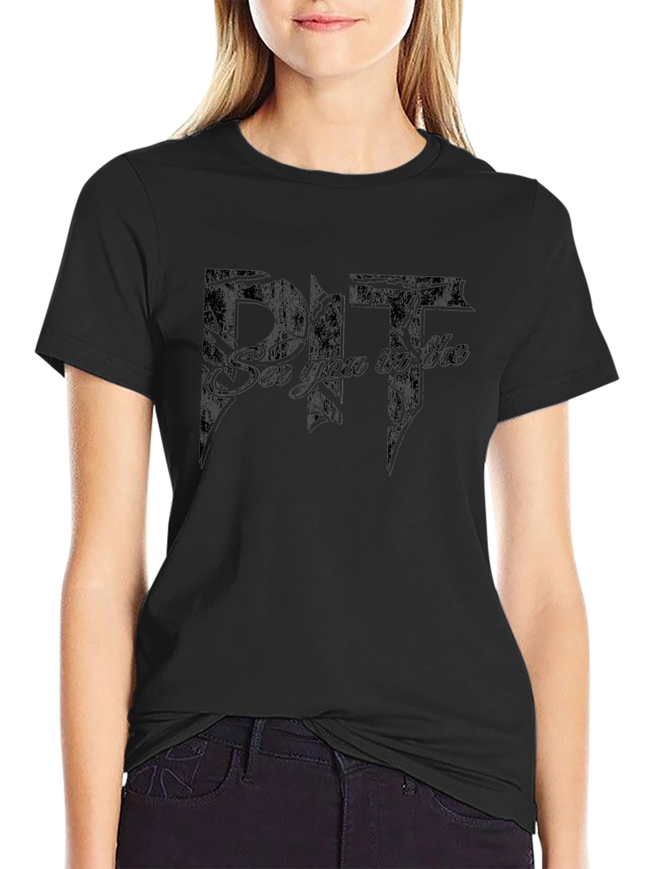 See You in the Pit Black Graphic T-Shirt