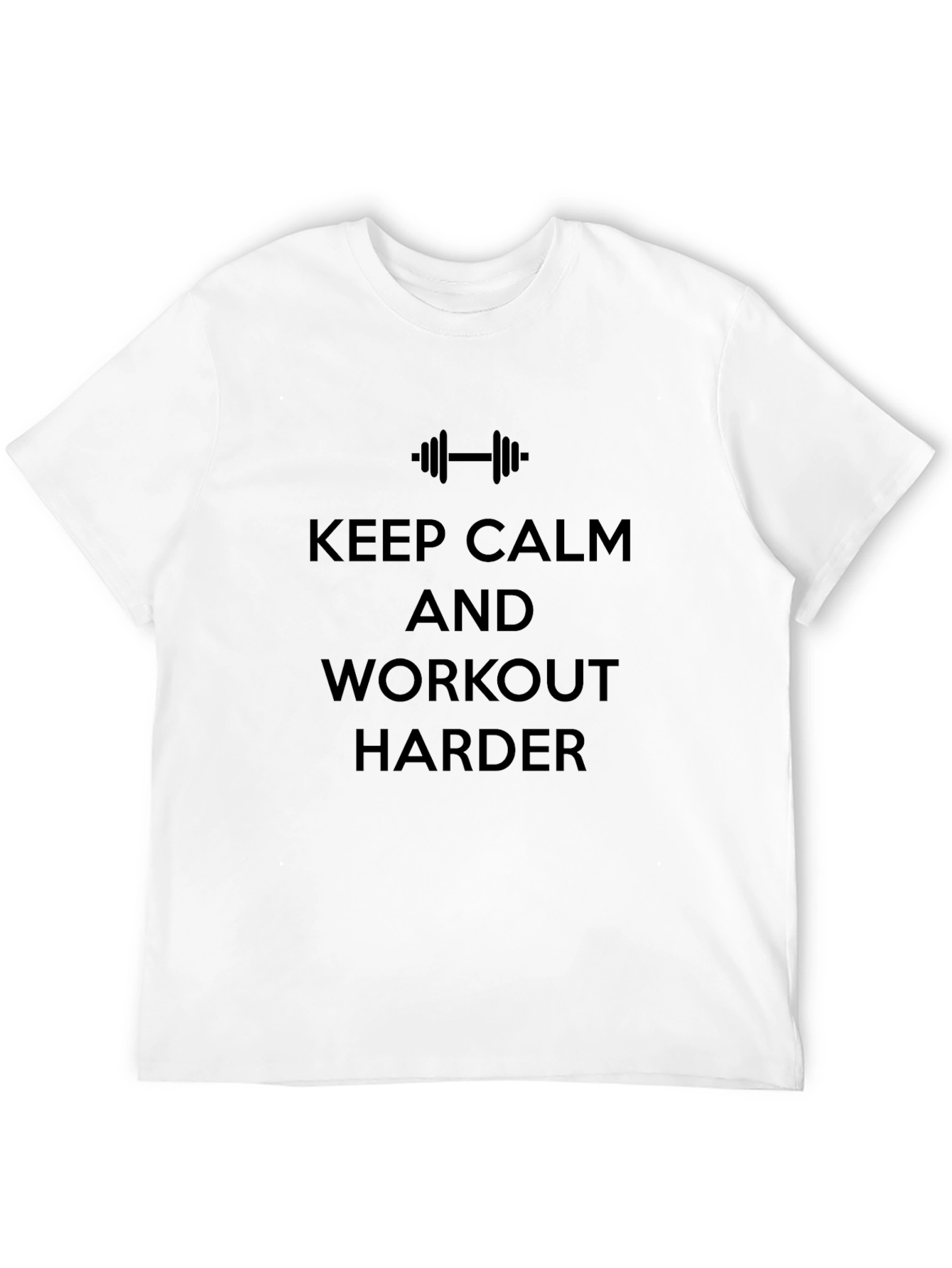 Keep Calm Workout Harder Black T-Shirt