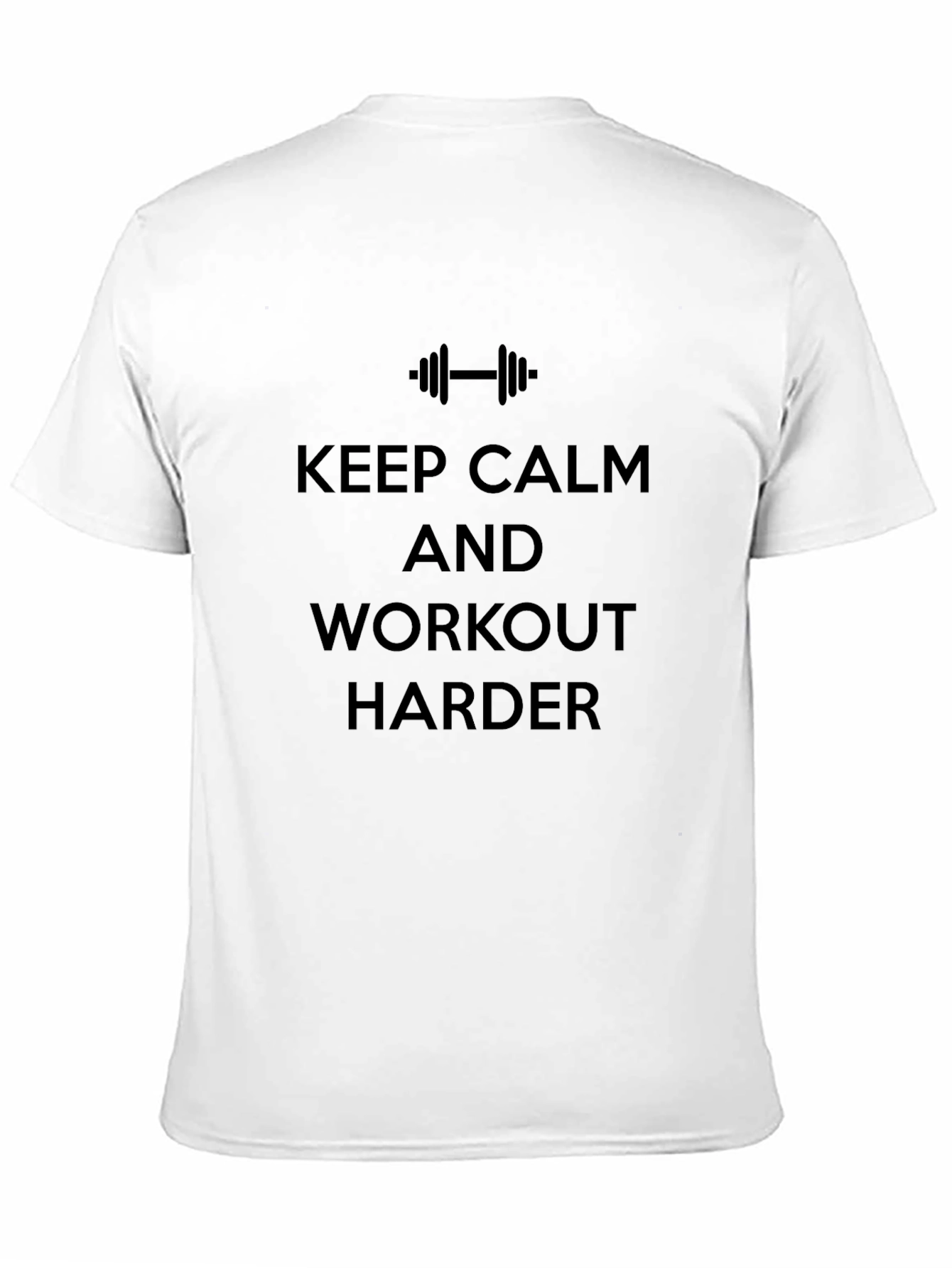 Keep Calm Workout Harder Black T-Shirt