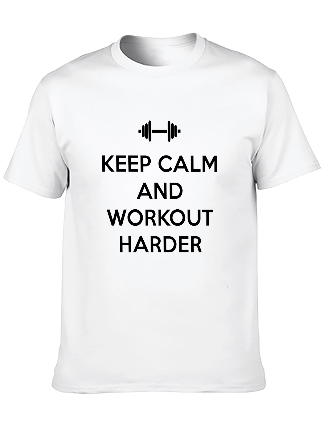 Keep Calm Workout Harder Black T-Shirt