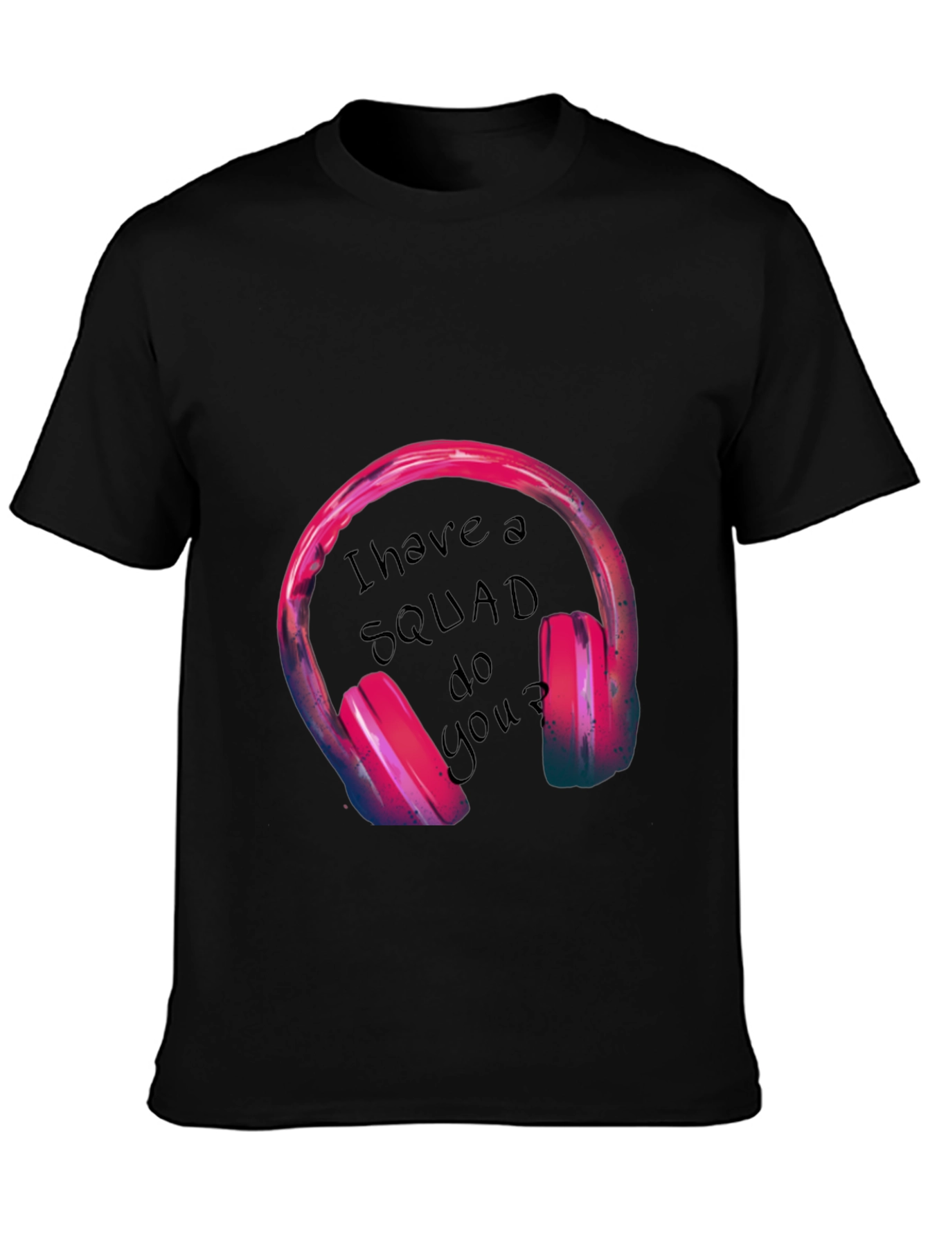 Squad Headphones Graphic Tee - Black T-Shirt
