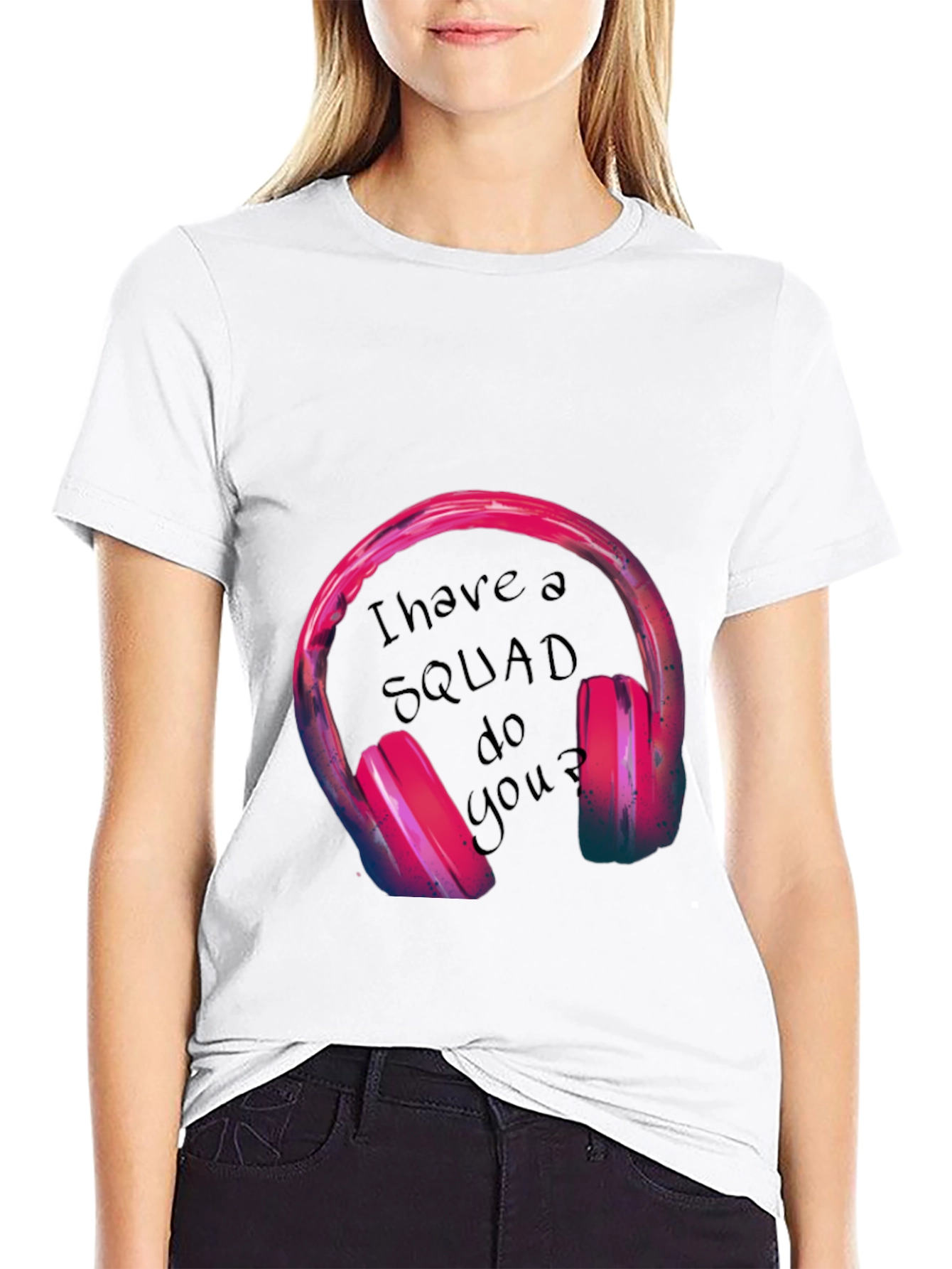 Squad Headphones Graphic Tee - Black T-Shirt