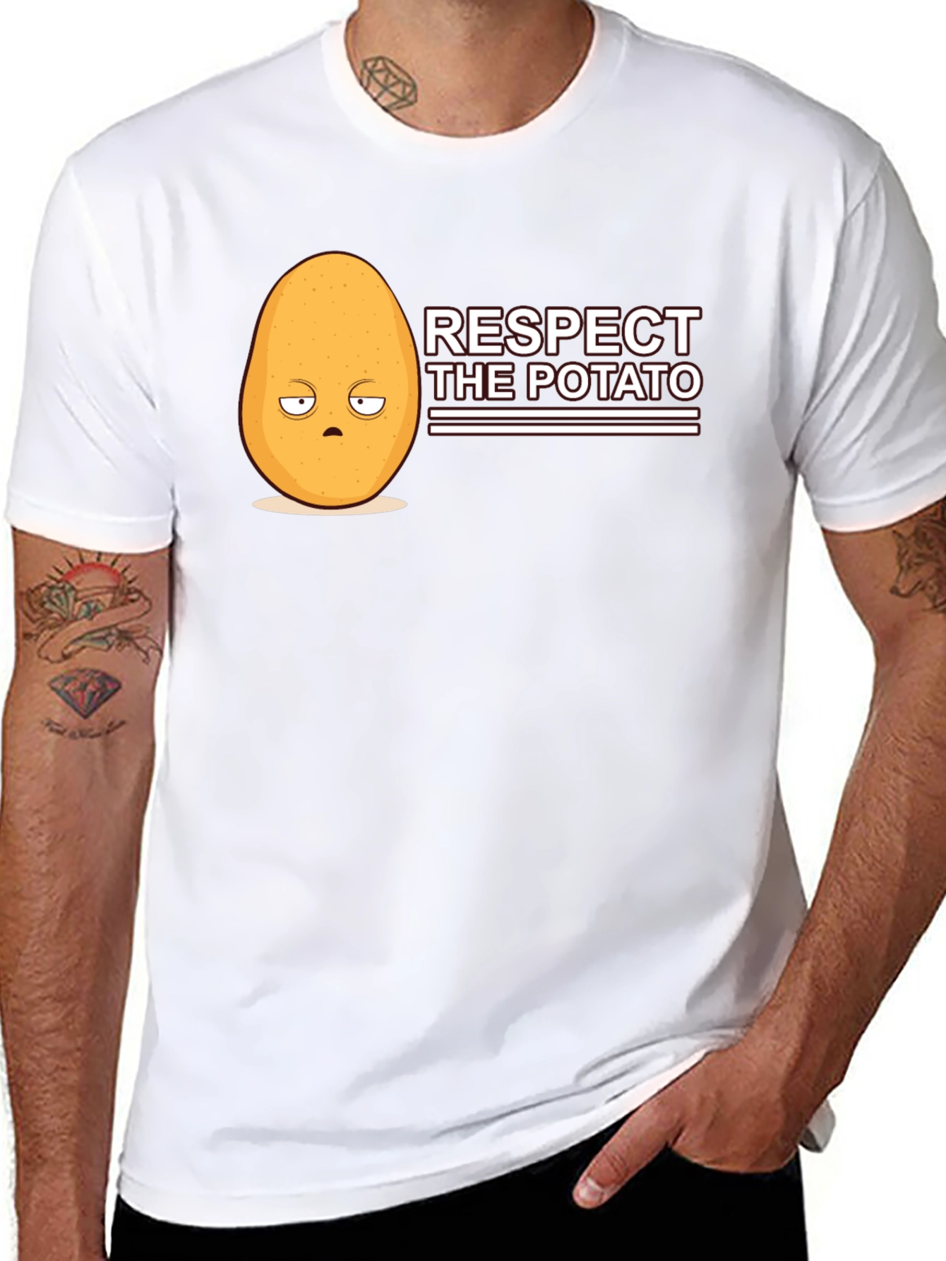Respect the Potato Funny Graphic Tee