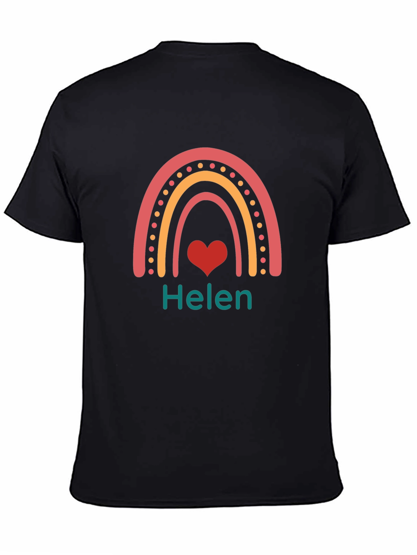 Personalized Helen Rainbow Heart T-Shirt