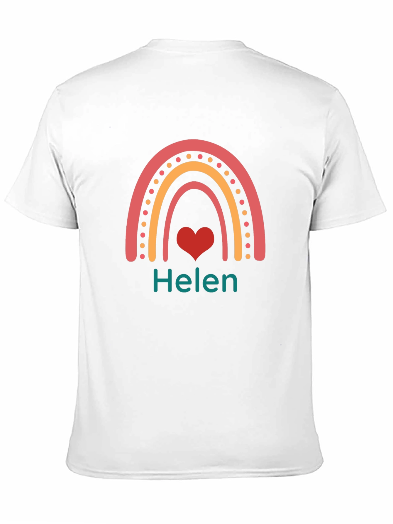 Personalized Helen Rainbow Heart T-Shirt