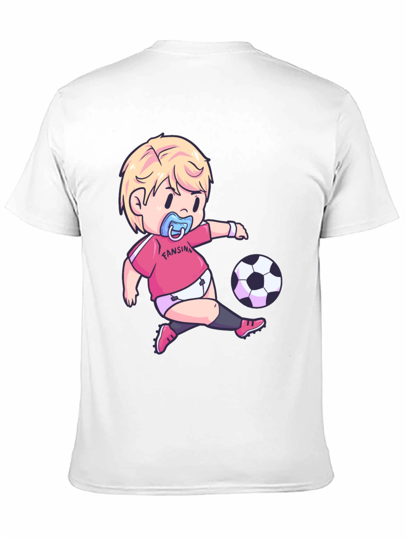 Funny Baby Soccer Player Graphic T-Shirt