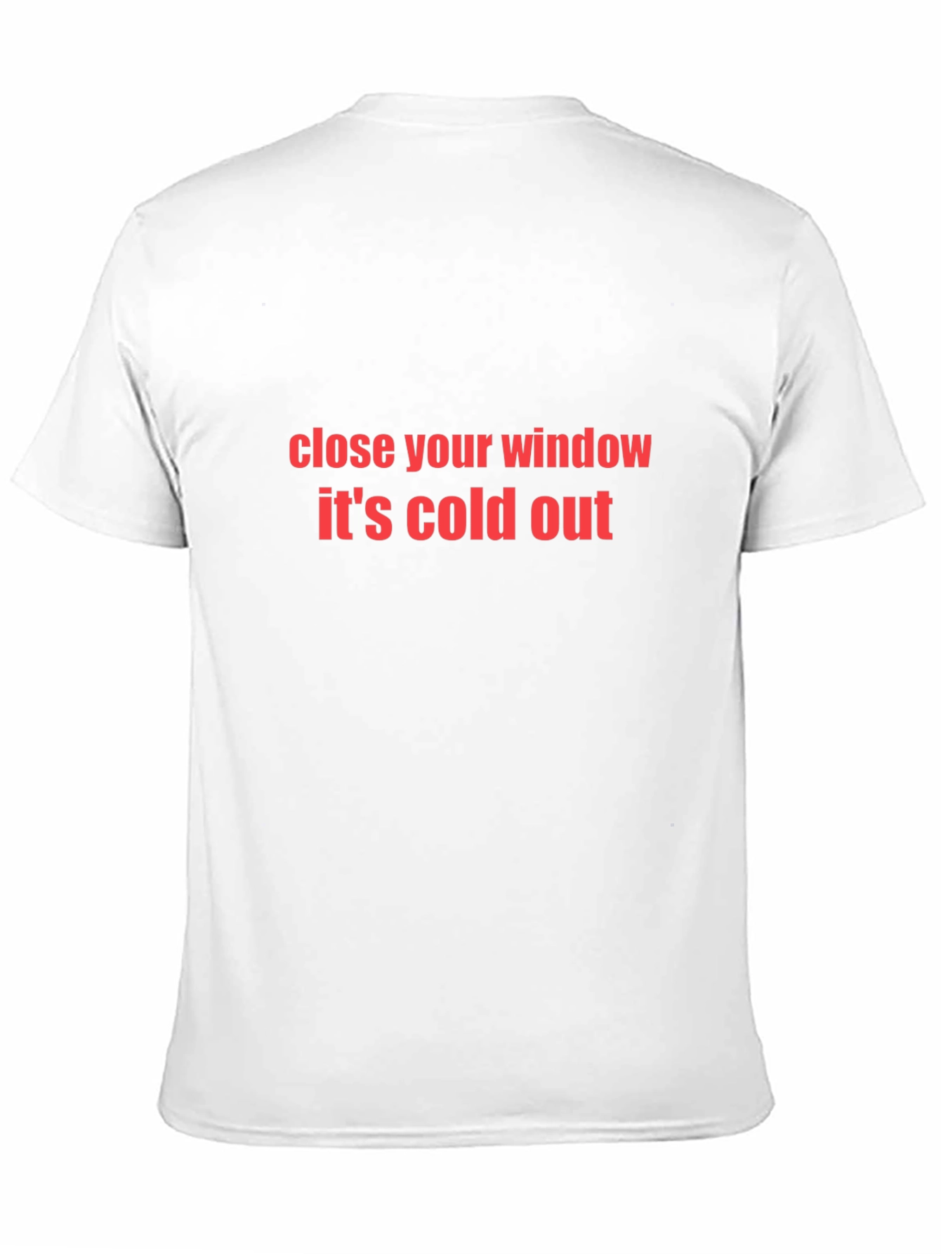 Close Your Window Its Cold Out Black T-Shirt