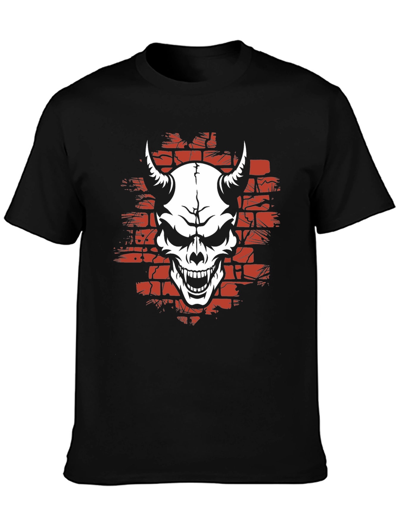 Devil Skull Graphic Tee - Black T-Shirt