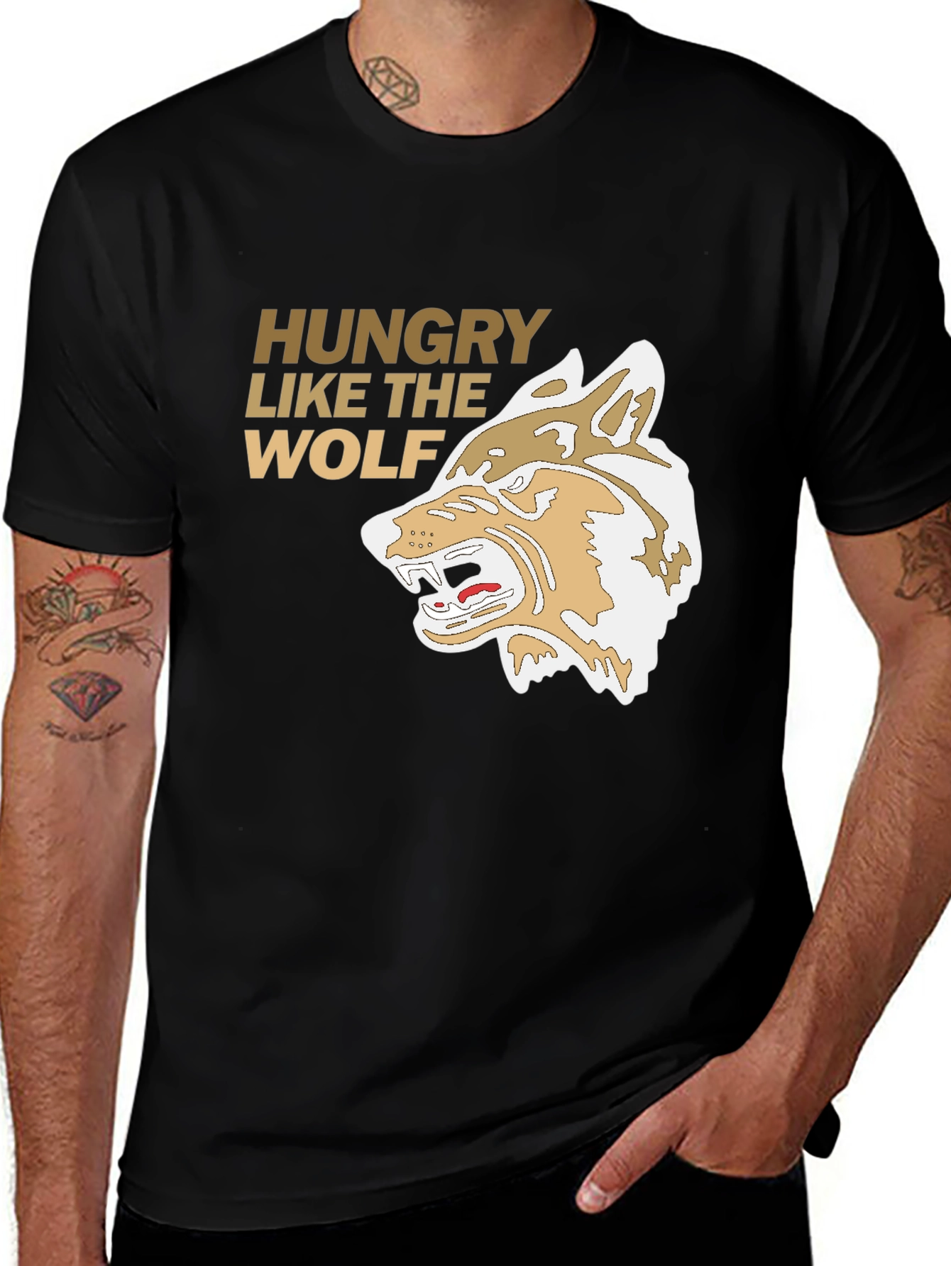 Hungry Like the Wolf Graphic Tee - Black