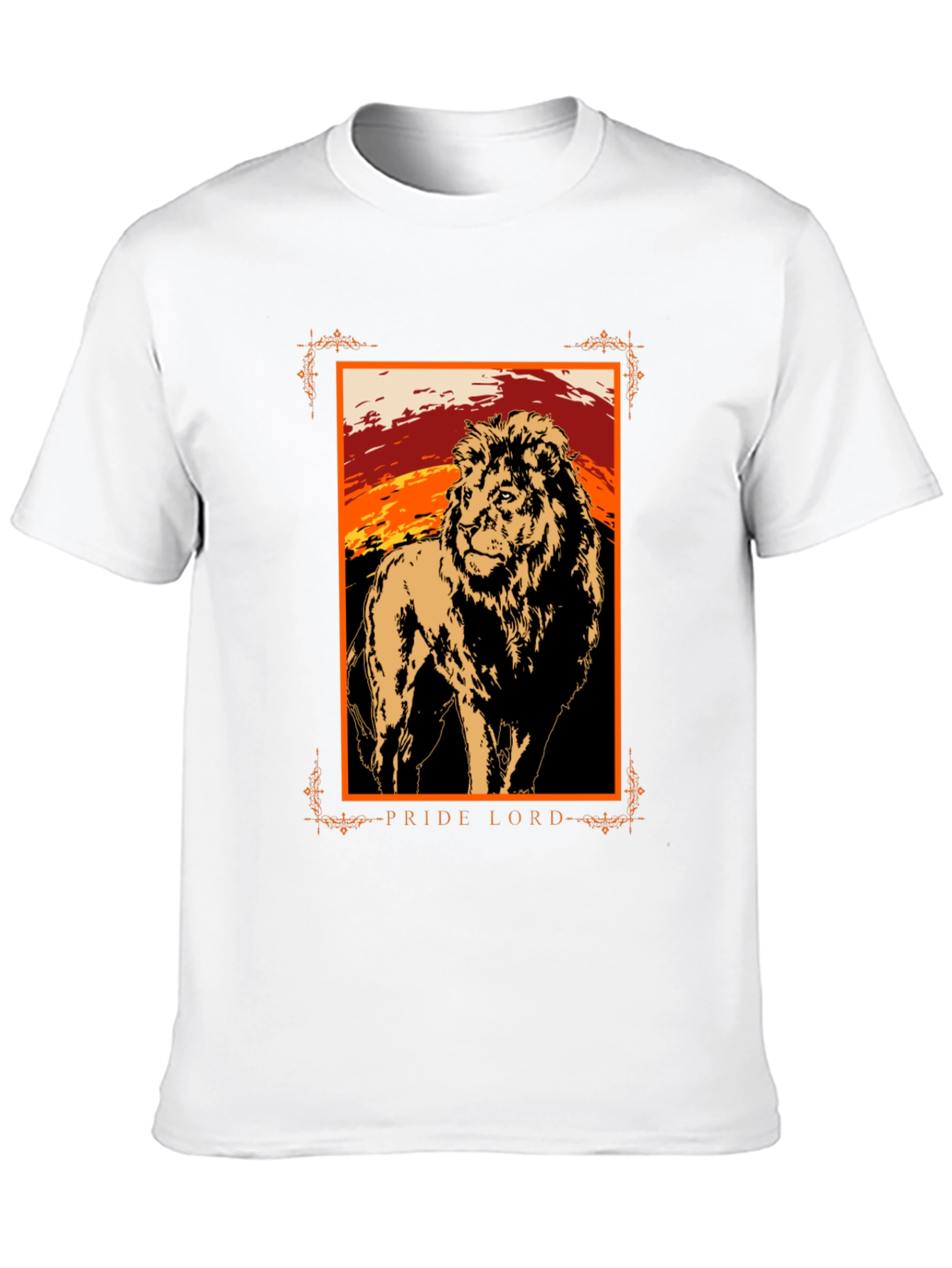 Pride Lord Lion Graphic T-Shirt - Black