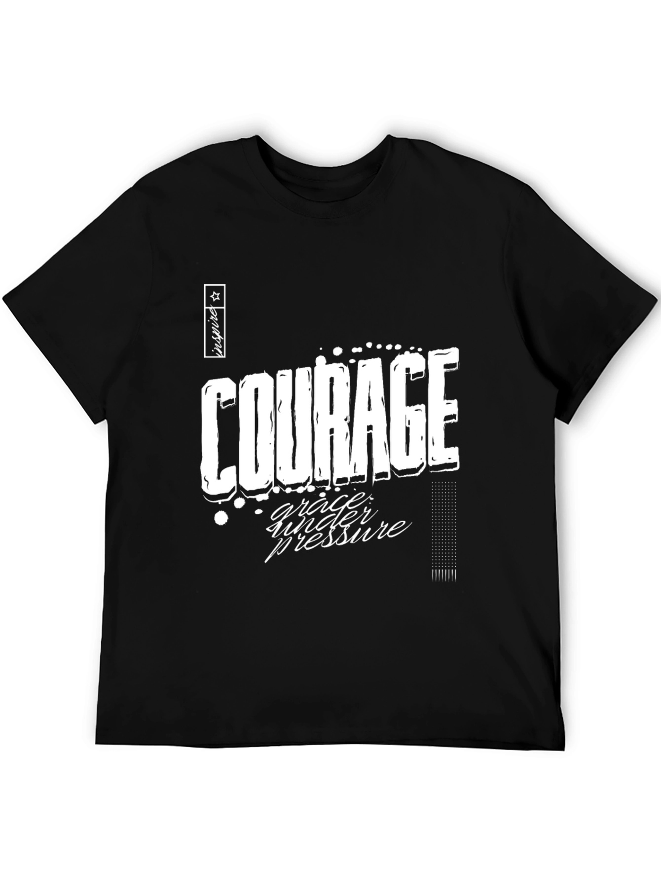 Courage & Grace Graphic Tee - Black Casual T-Shirt