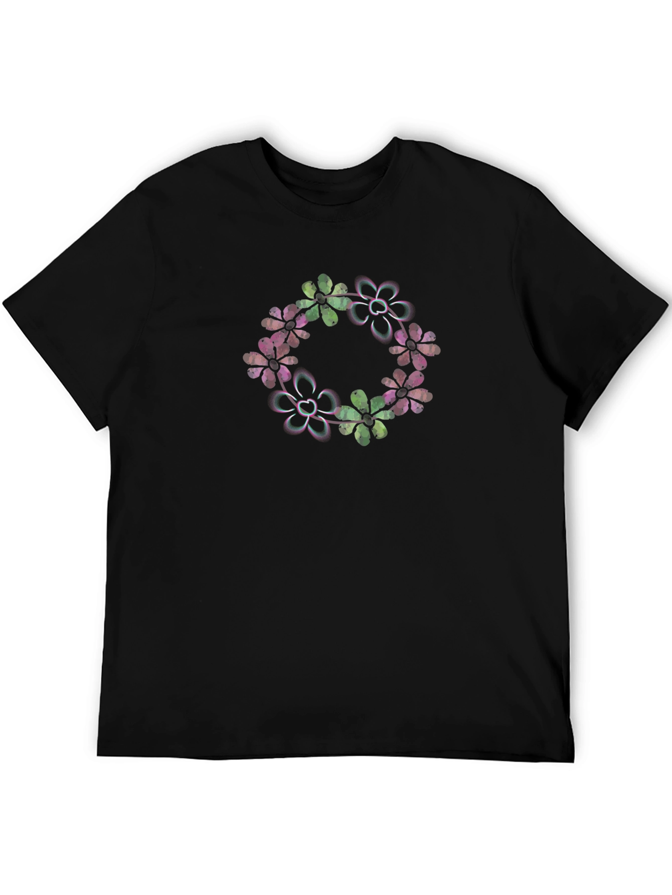 Floral Wreath Graphic Tee - Stylish Comfort
