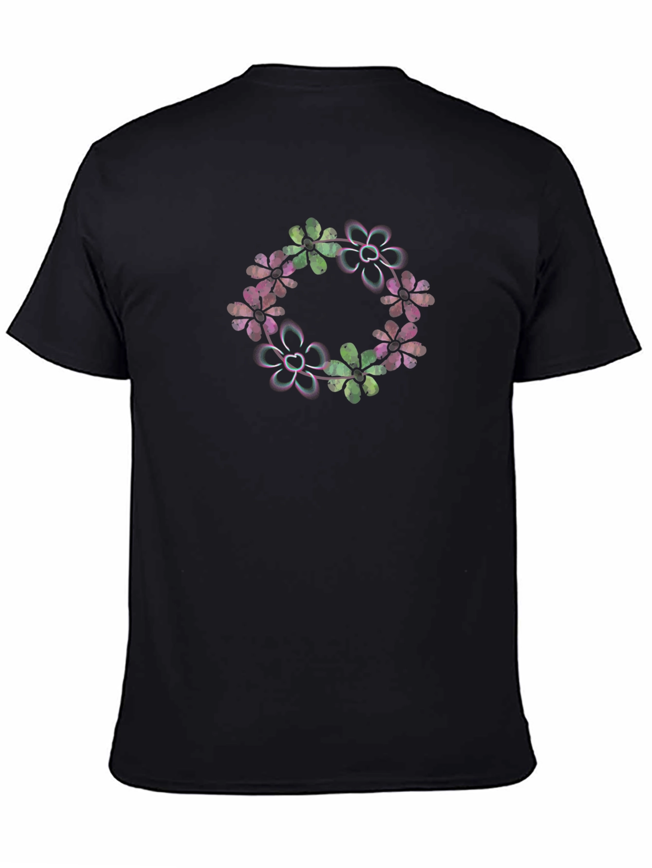 Floral Wreath Graphic Tee - Stylish Comfort