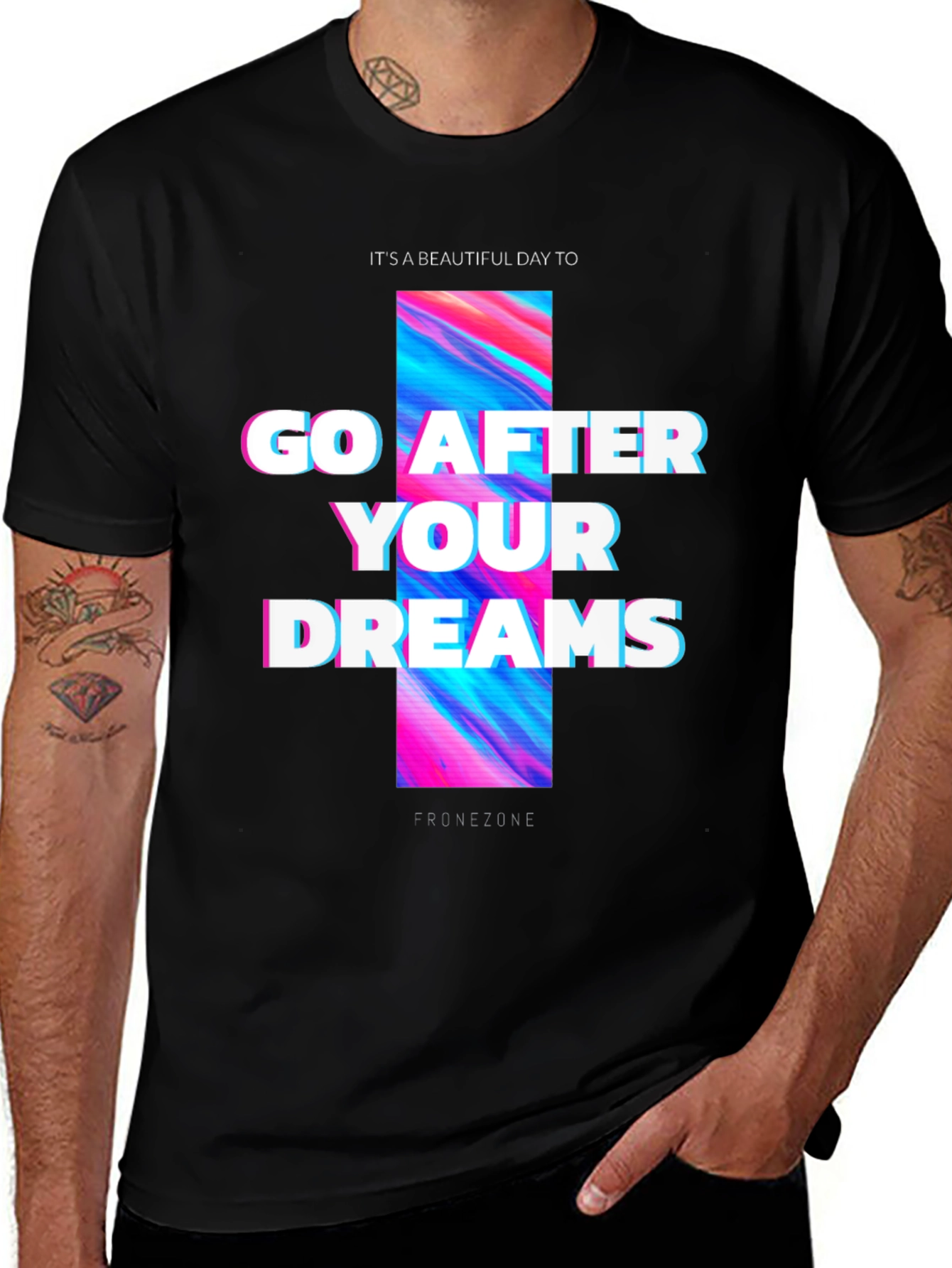 Go After Your Dreams Black Graphic Tee
