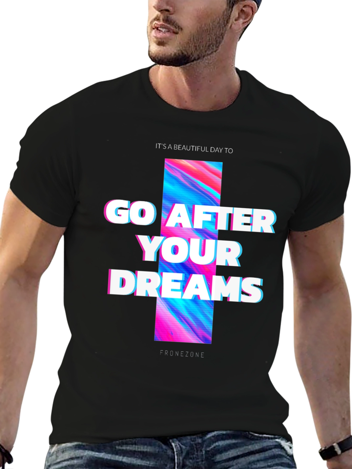 Go After Your Dreams Black Graphic Tee