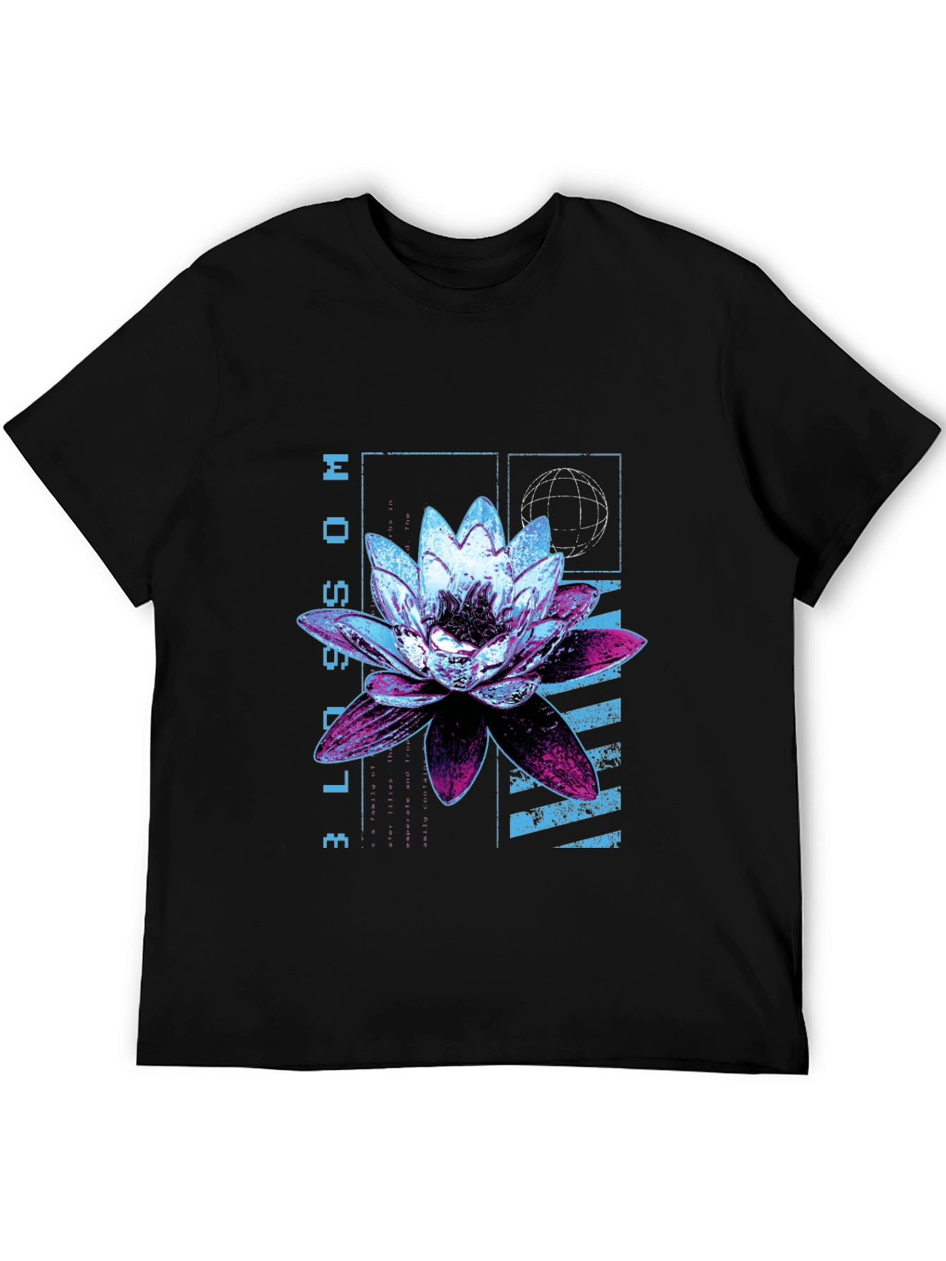 Blossom Graphic Print Black T-Shirt