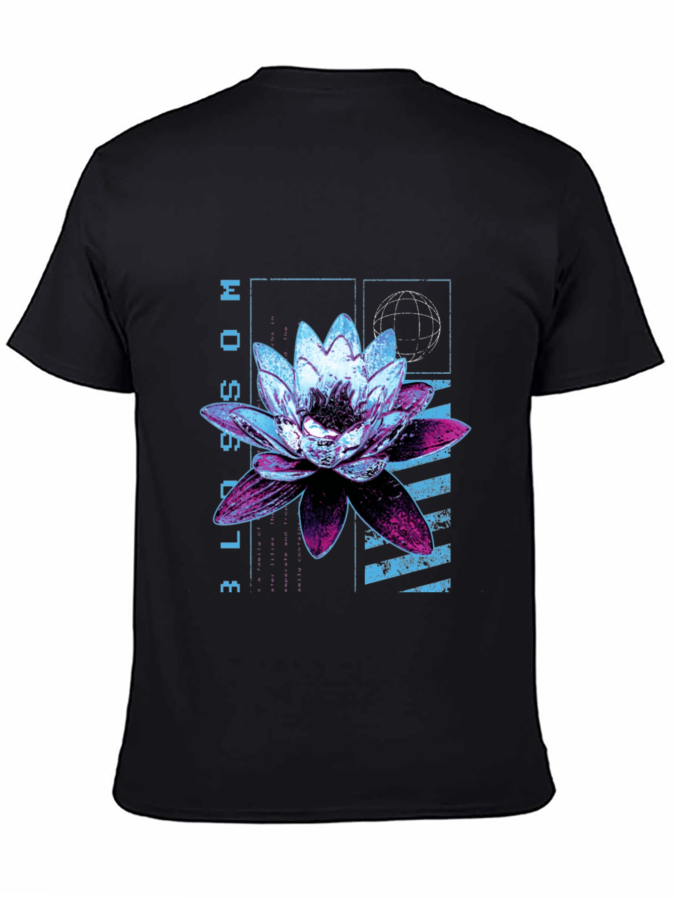 Blossom Graphic Print Black T-Shirt