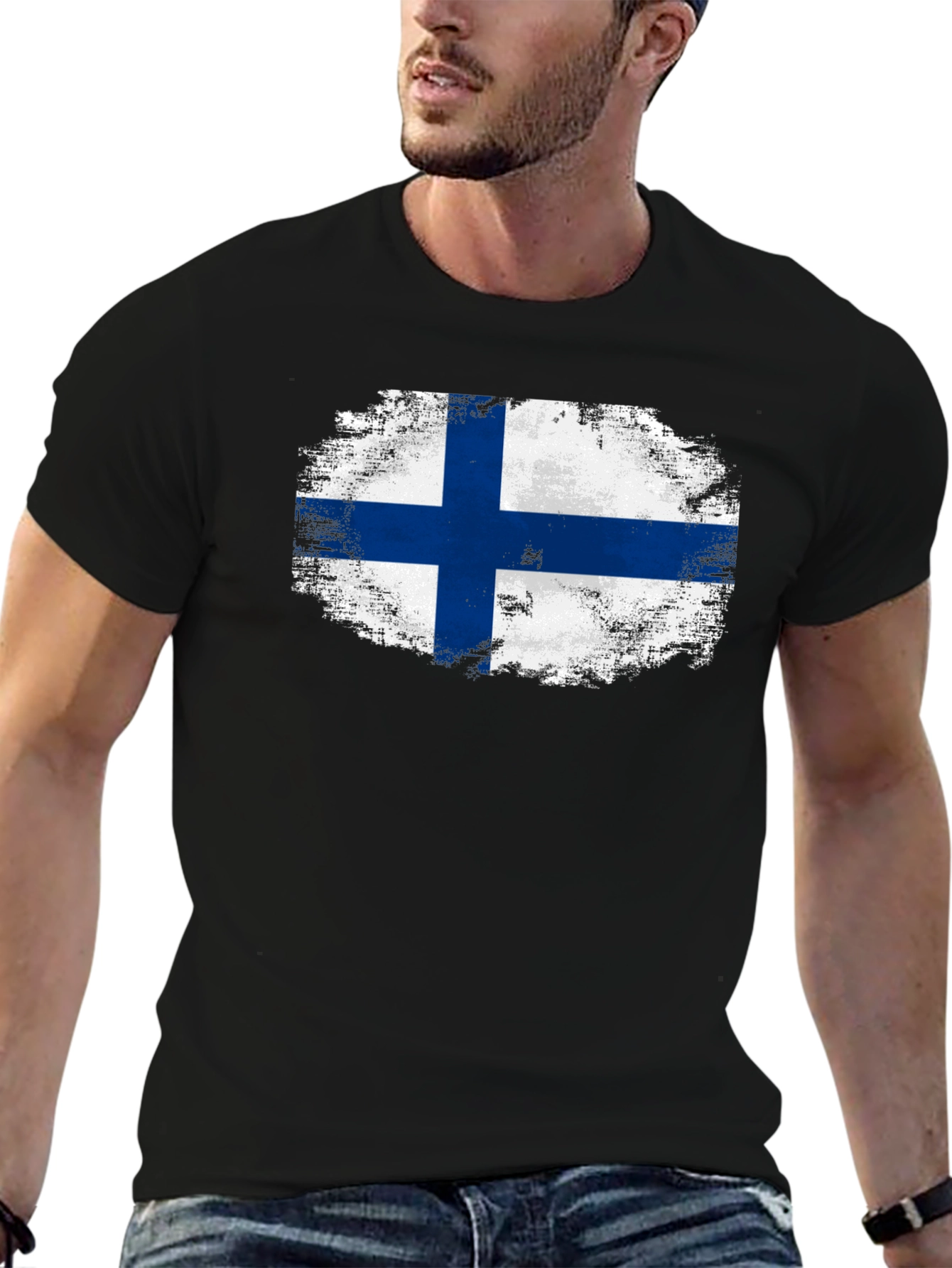 Finland Flag Grunge T-Shirt