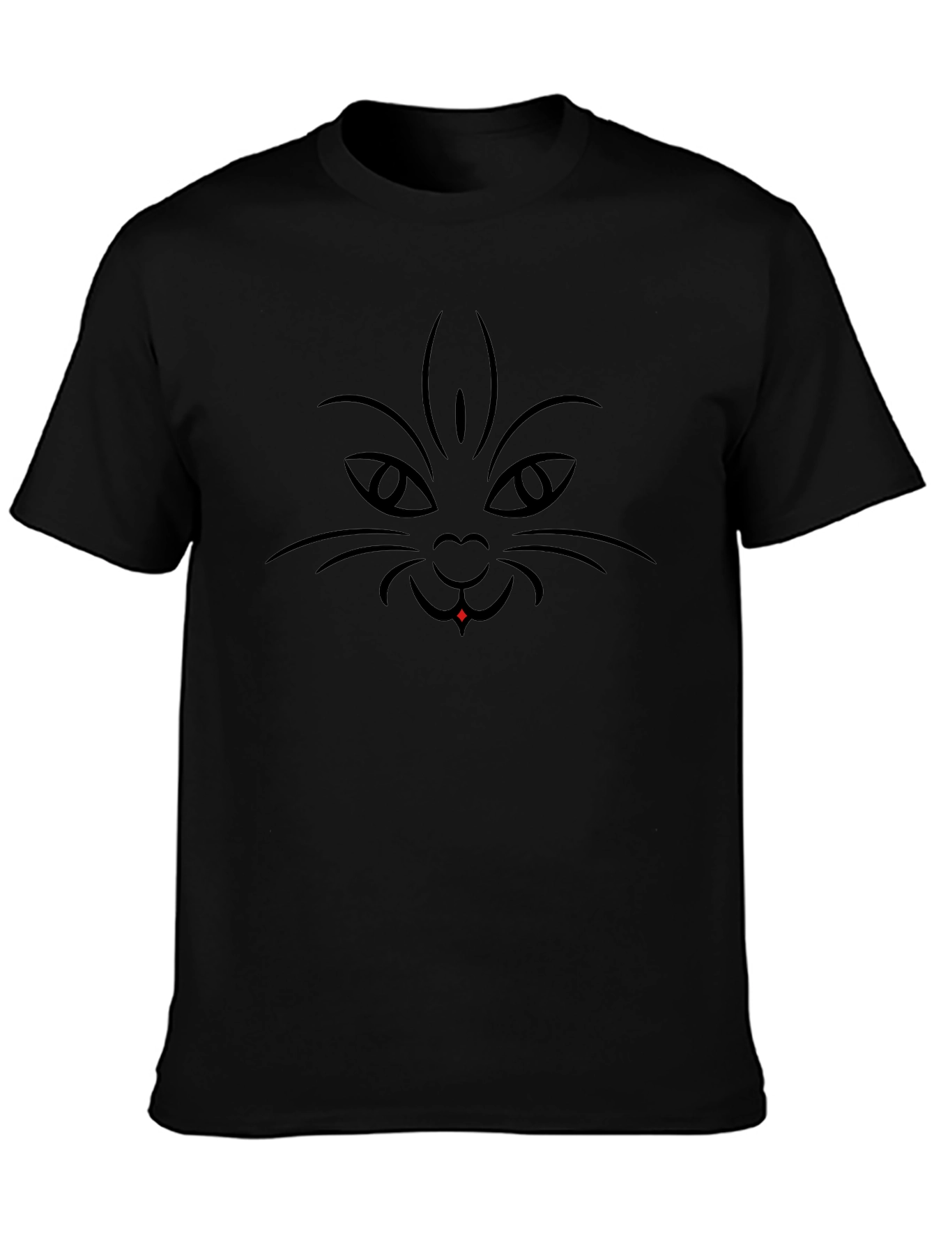 Mystic Cat Graphic Tee - Black Stylish Comfortable