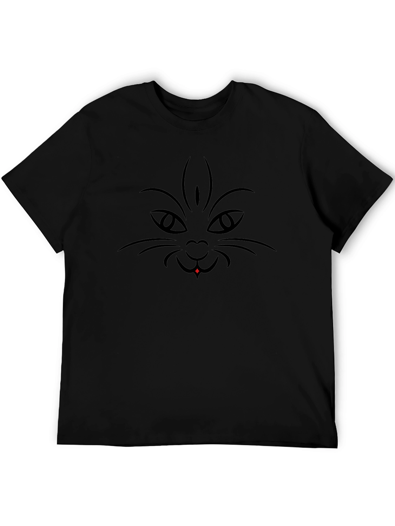 Mystic Cat Graphic Tee - Black Stylish Comfortable