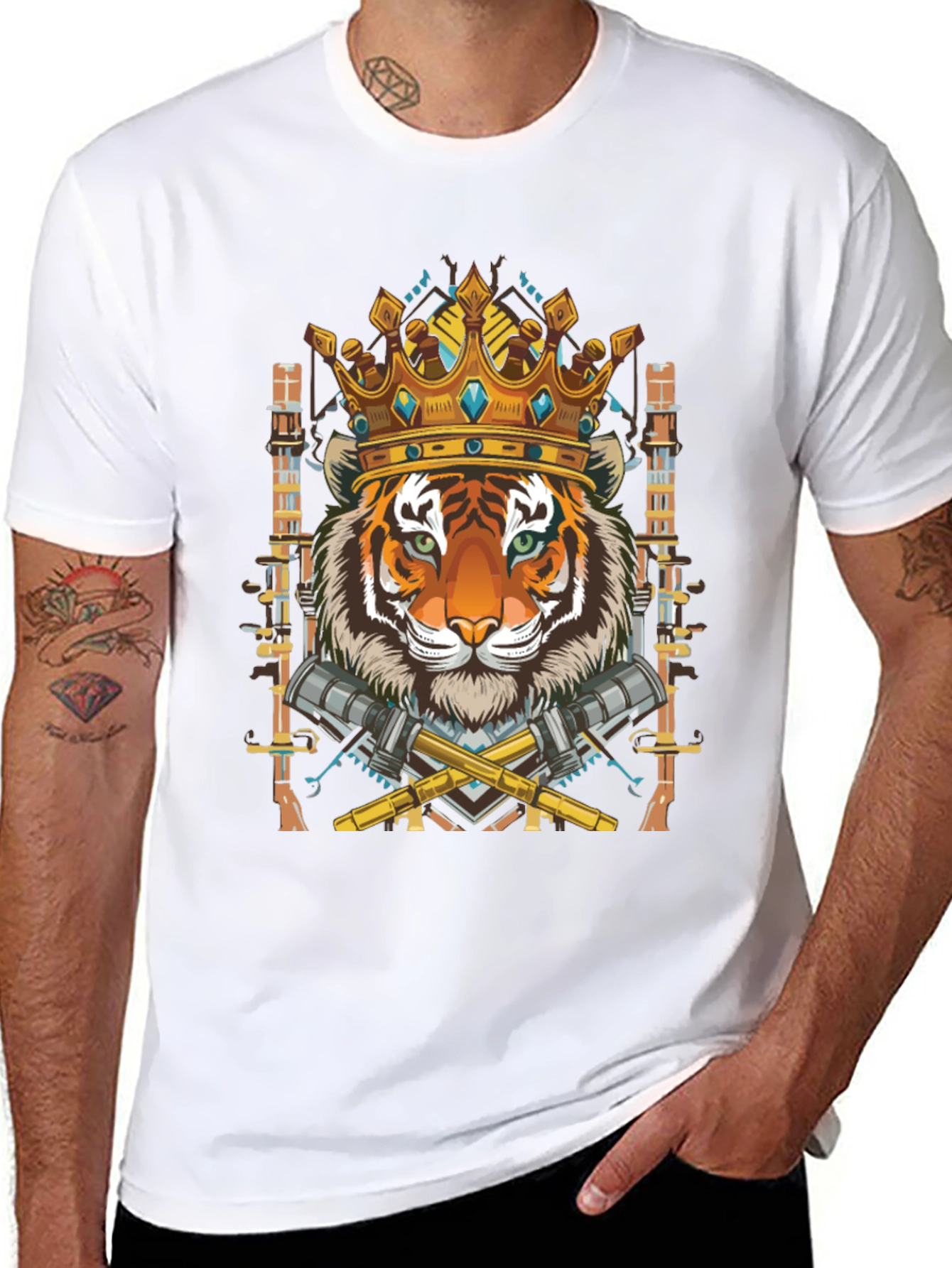 Tiger King Graphic Tee - Mens Black T-Shirt