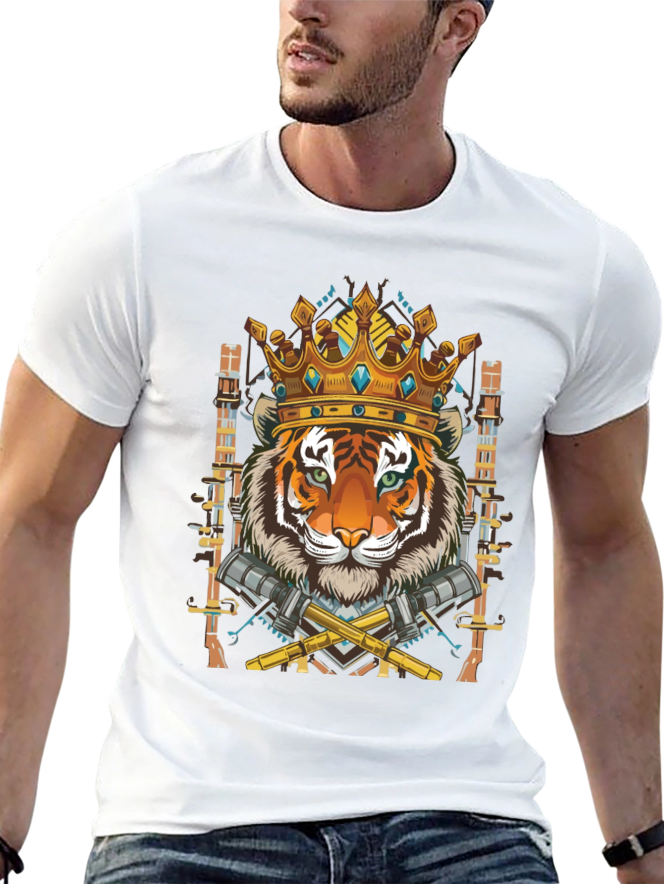 Tiger King Graphic Tee - Mens Black T-Shirt