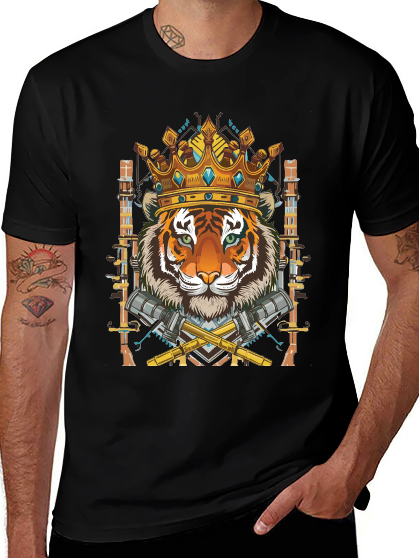 Tiger King Graphic Tee - Mens Black T-Shirt
