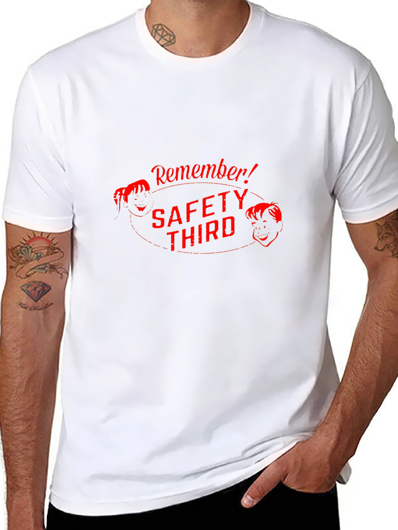 Safety Third Retro Graphic Tee - Black