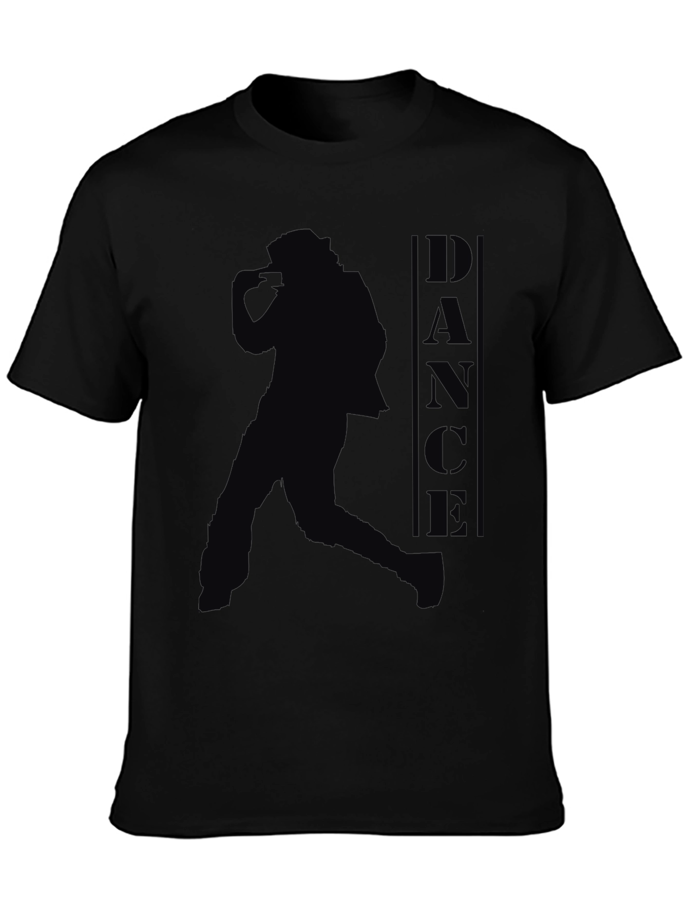 Black Dance Silhouette Graphic T-Shirt