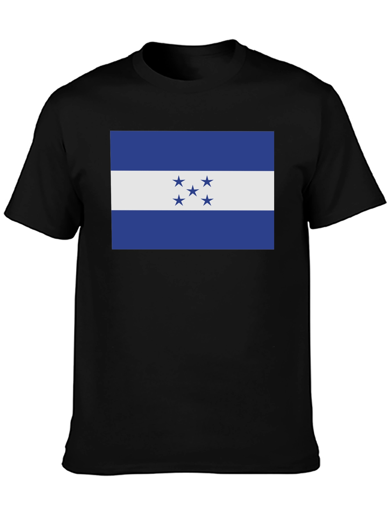 Honduras Flag T-Shirt - Black Cotton Tee