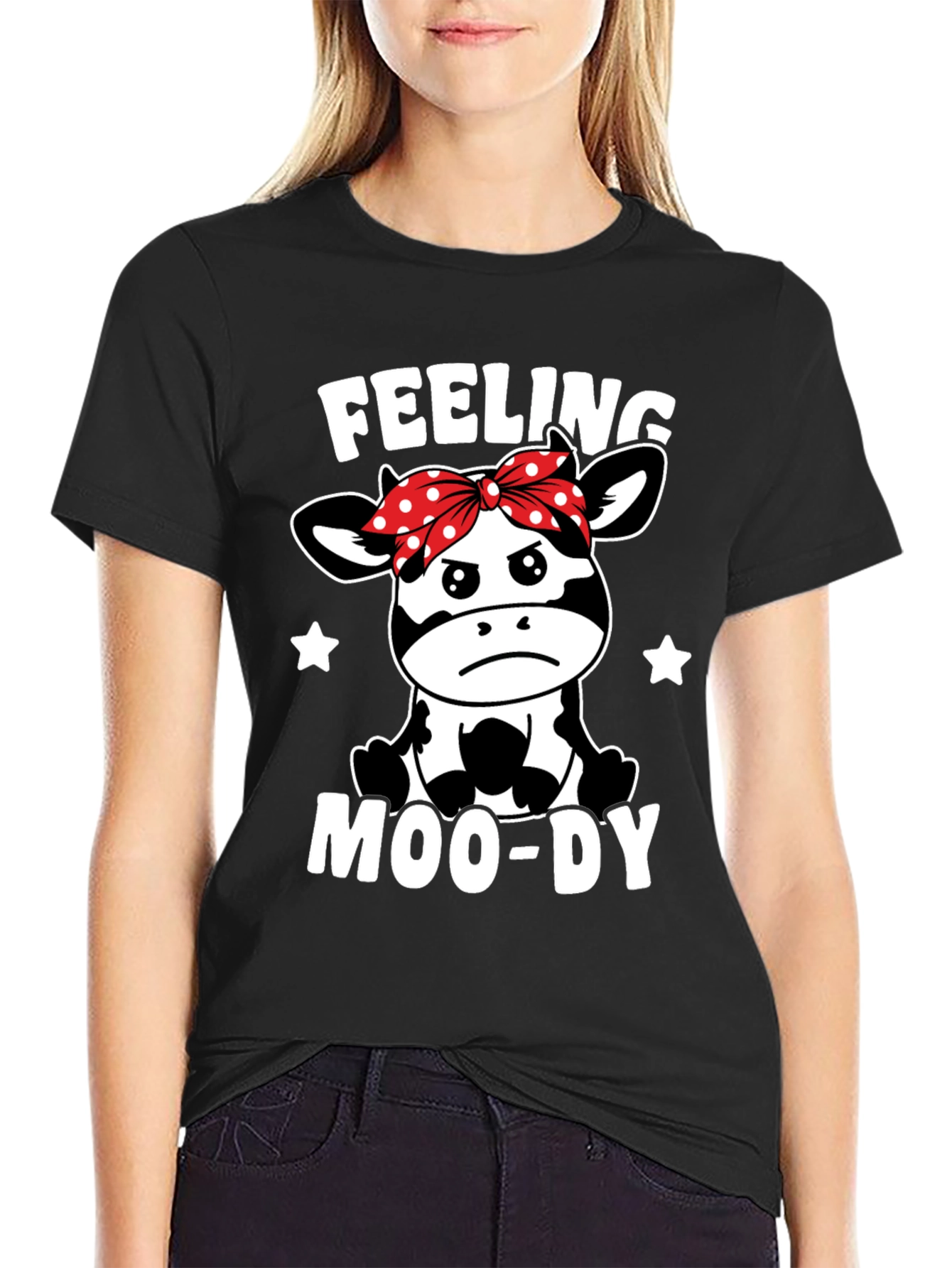 Feeling Moo-Dy Cow Graphic Tee