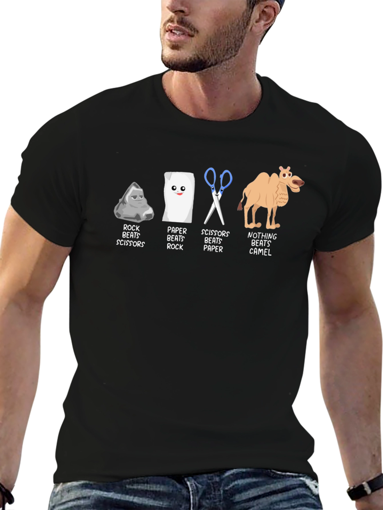 Rock Paper Scissors Camel T-Shirt