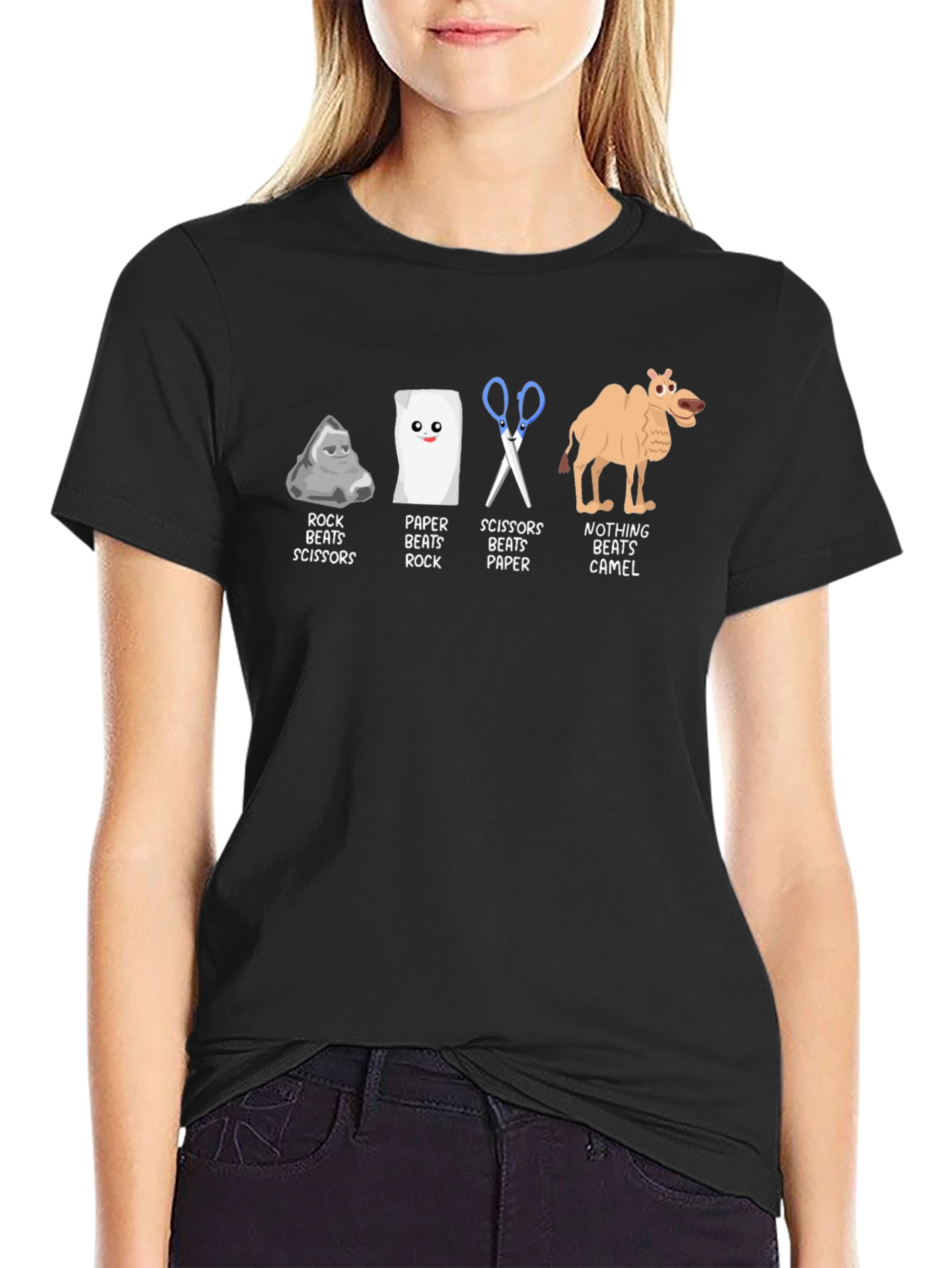 Rock Paper Scissors Camel T-Shirt