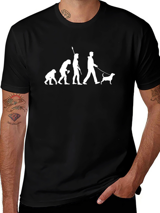 Evolution of Dog Walker T-Shirt - Funny Canine Tee